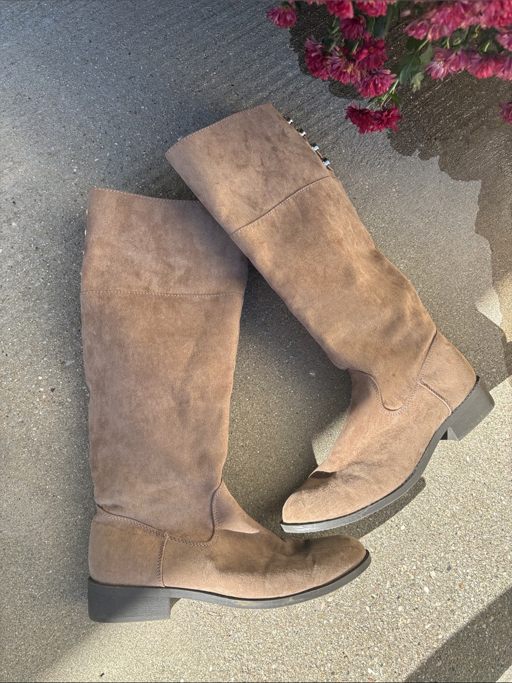 LC Lauren Conrad Taupe Suede Over-the-Knee Boots